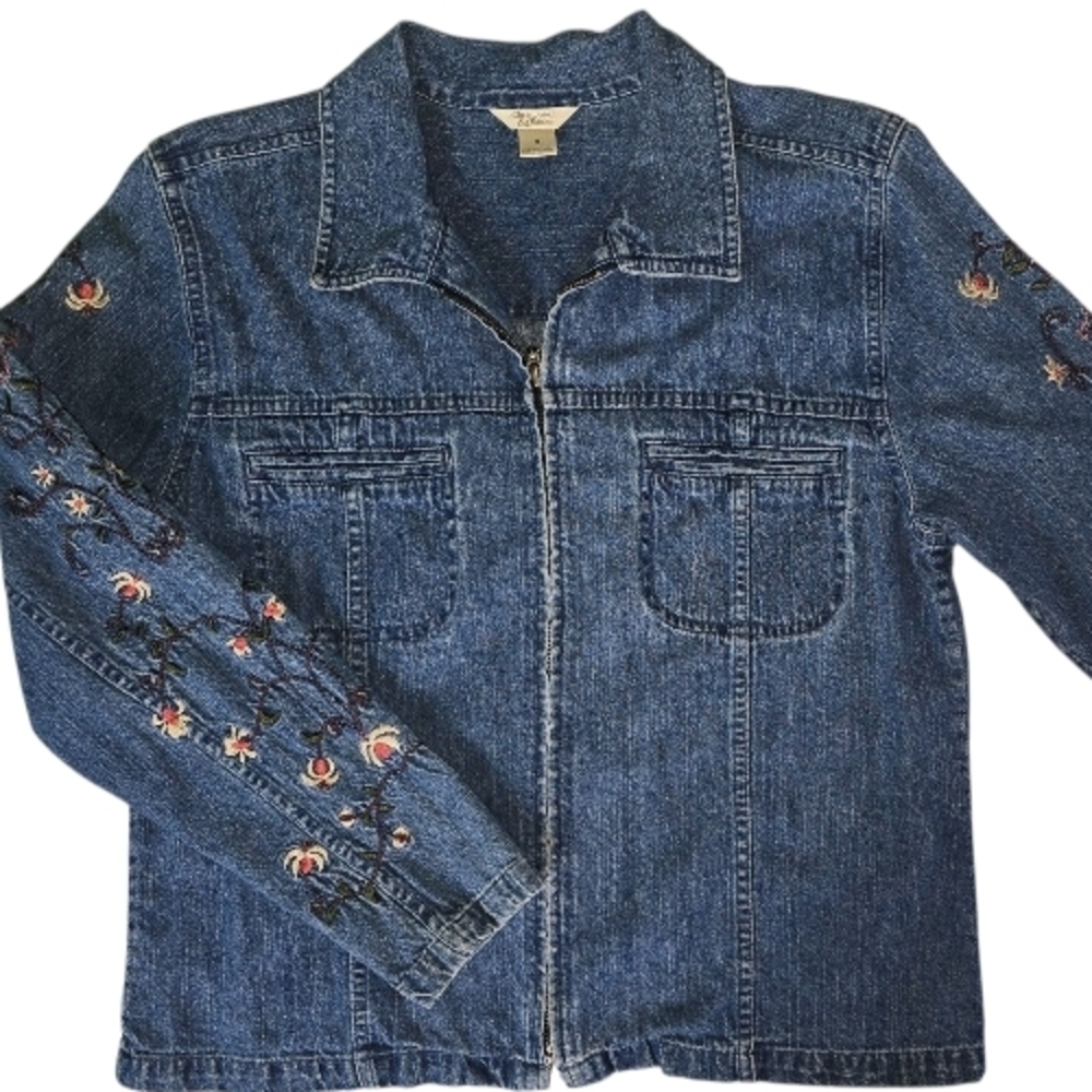 Christopher & Banks Women's Blue Jean Jacket